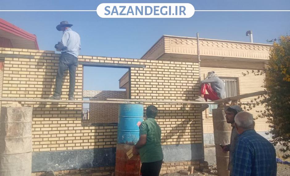 دیوارکشی درمانگاه کارچان به یاد شهید جمهور
